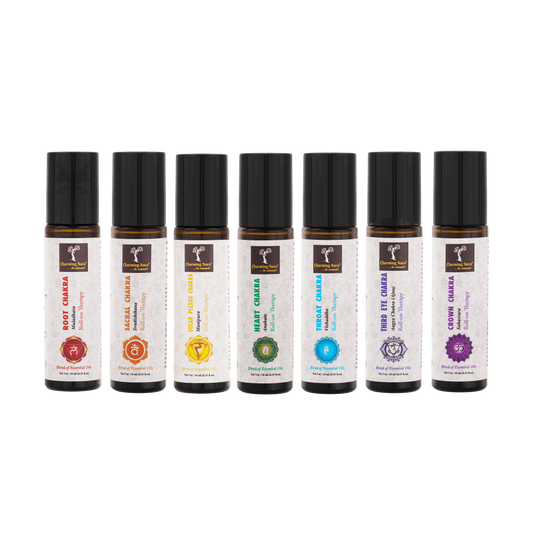 Combo Set of 7 Chakra Healing & Balancing Aromatherapy Roll-on- Blends of Pure & Natural Essential Oils - Gift Set for Chakra Healing, Meditation, Reiki, Yoga & Aromatherapy