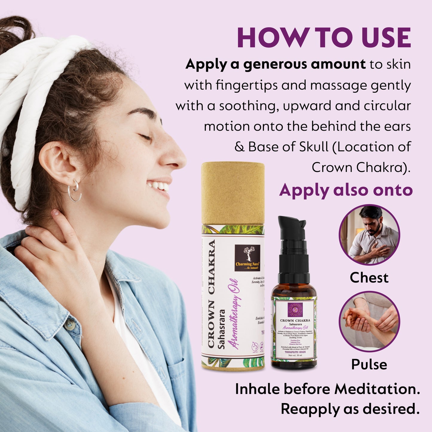 Crown Chakra Balancing Oil - Activates & Balances Crown Chakra