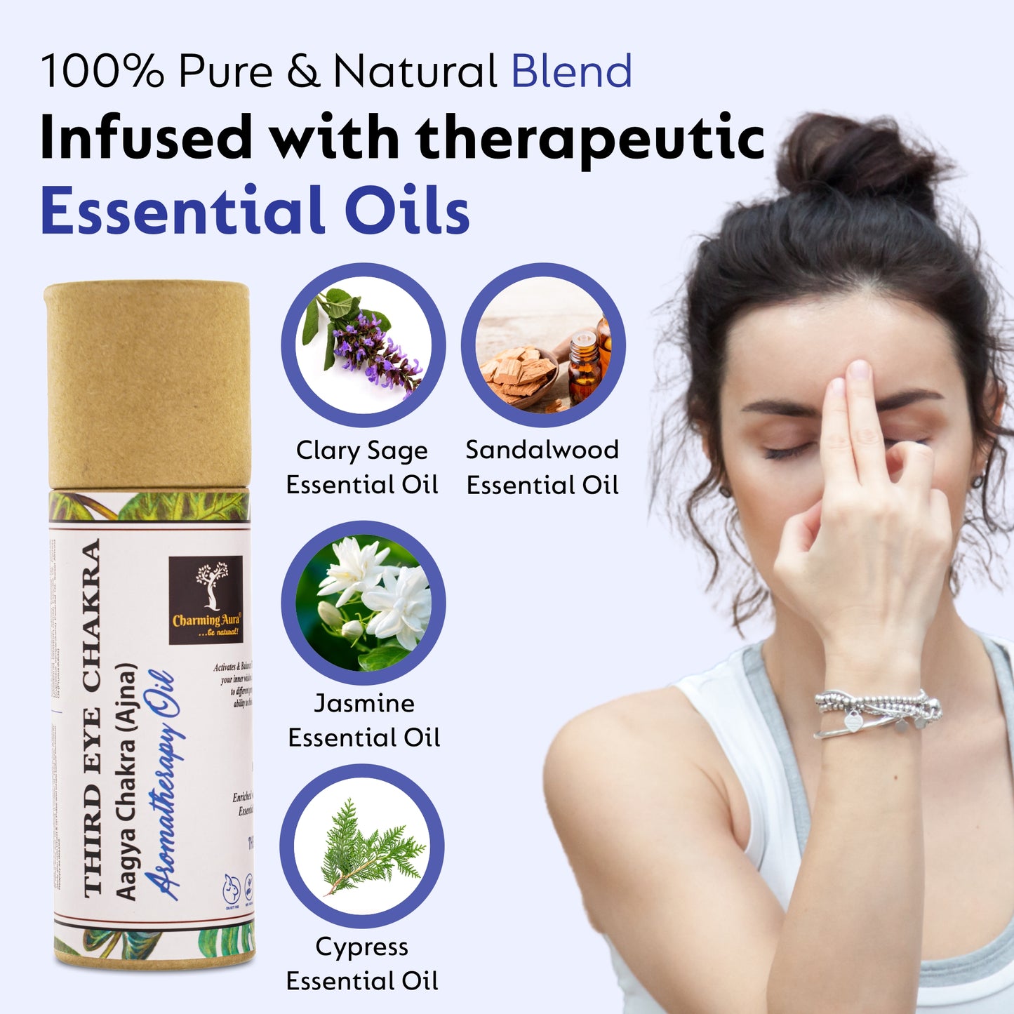 Third Eye Chakra Balancing Oil - Activates & Balances Third Eye Chakra