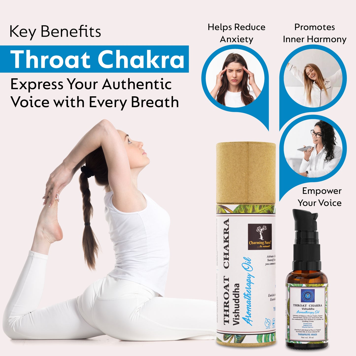 Throat Chakra Balancing Oil - Activates & Balances Throat Chakra