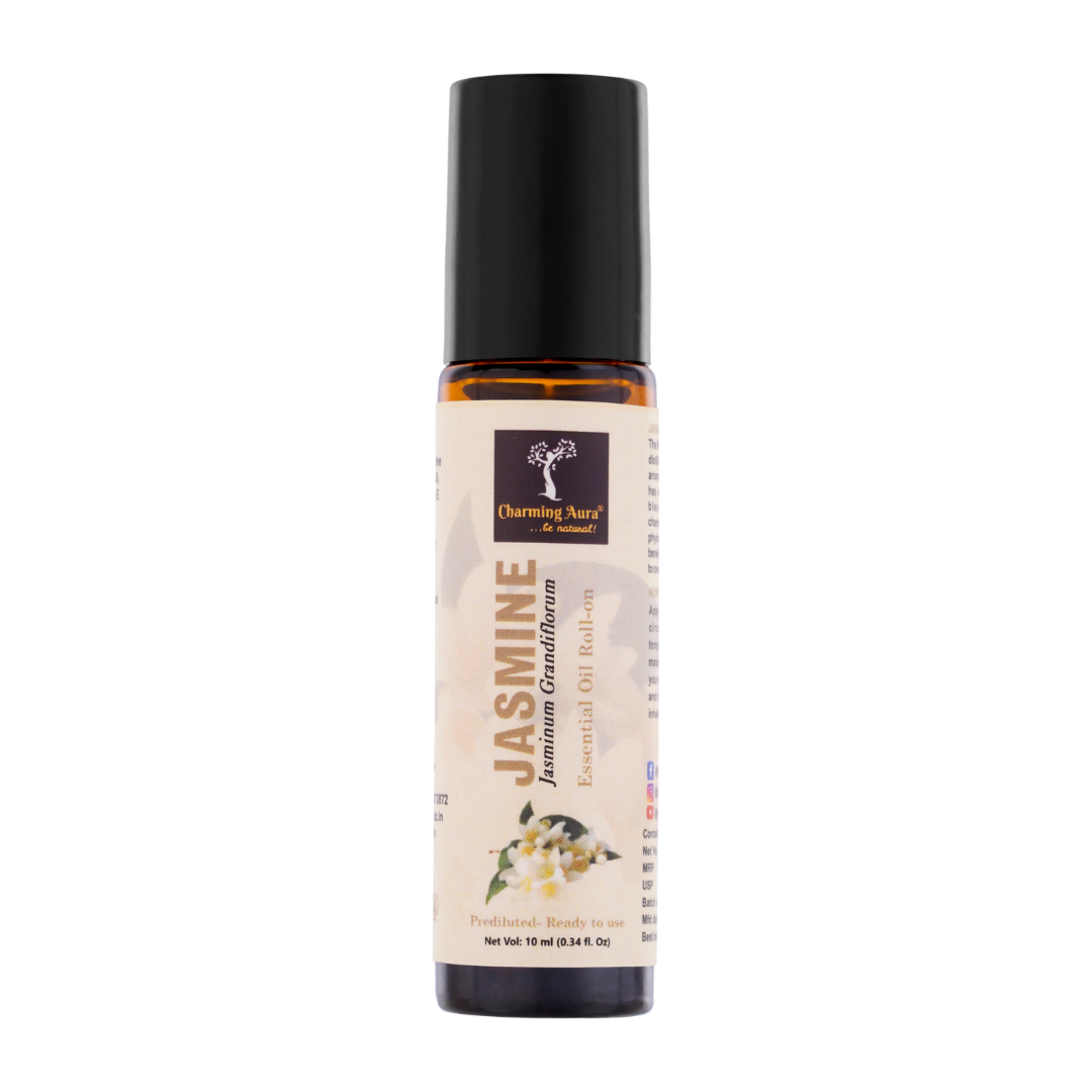 Jasmine Essential Oil | Roll-On | Prediluted- ready to use | for Skin, Puja, Aroma Therapy, Stress Relief, Sleep and Relaxation | 10ml |