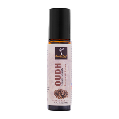 Oudh Essential Oil | Roll-On | Prediluted ready to use | Stress relief, Skin Care, Meditation, Yoga, Reiki healing, Enchanting Fragrance | 10ml |