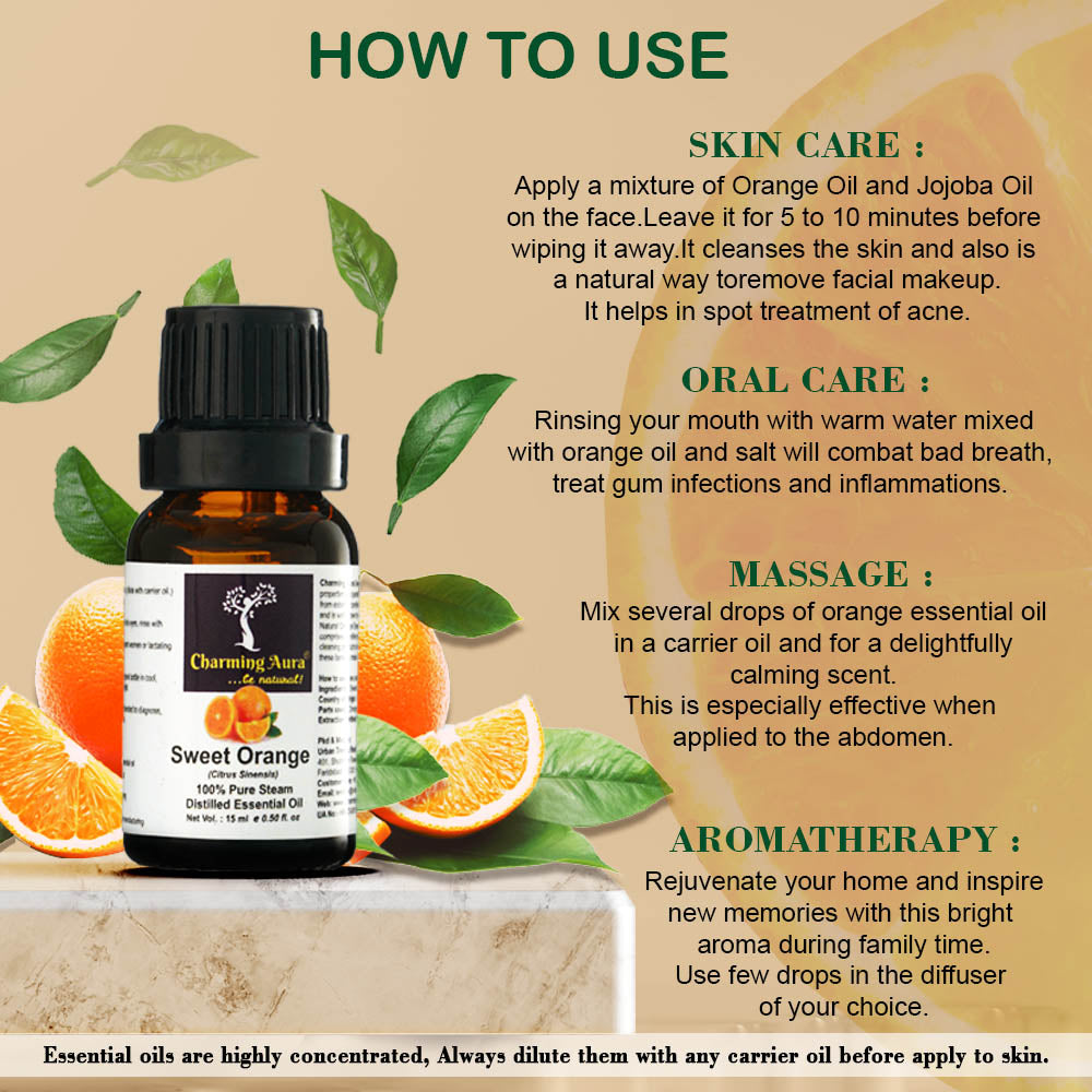 Huile essentielle d'écorce d'orange douce