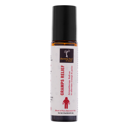 Cramps Relief Aromatherapy Roll-on for women | Blend of Pure & Natural Essential Oils | for Menstrual pain & Cramps relief | Eleviate Mood Swings | with richness of Clary Sage & Davana Oil - 10ml