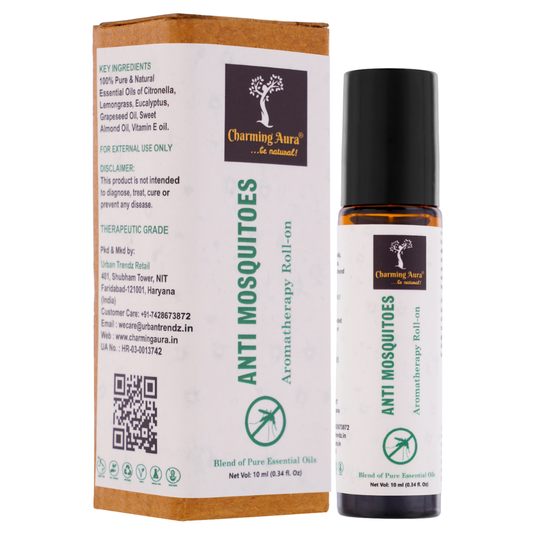 Mosquito Repellent Roll-on | Blend of natural essential Oils | Pleasant scent while effectively keeping mosquitoes at bay | Skin friendly & Kids safe |