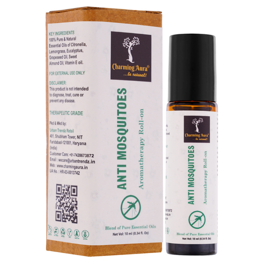 Mosquito Repellent Roll-on | Blend of natural essential Oils | Pleasant scent while effectively keeping mosquitoes at bay | Skin friendly & Kids safe |