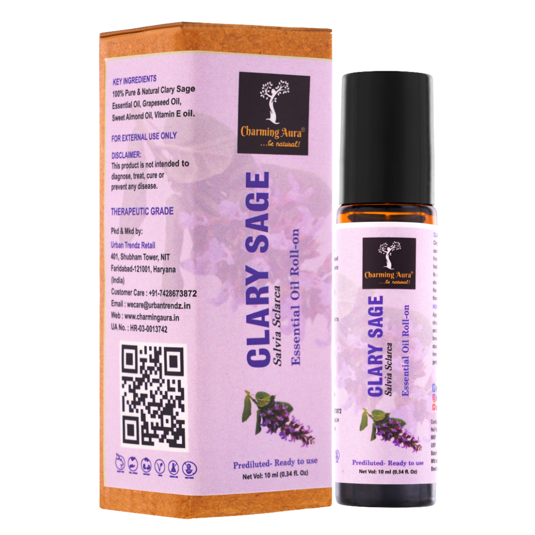 Ätherisches Muskatellersalbeiöl | Roll-on | für Hautpflege, Yoga, Meditation, Erfrischung, Reiki, Stressabbau | 10 ml | Vorverdünnt – gebrauchsfertig |