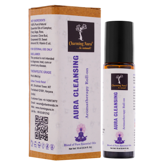Aura-Reinigungs-Roll-On | Hilft, Negativität zu entfernen und eine positive, energetische Stimmung zu verbreiten, um Ihre Aura zu reinigen | Wunderbare Mischung aus reinen ätherischen Ölen