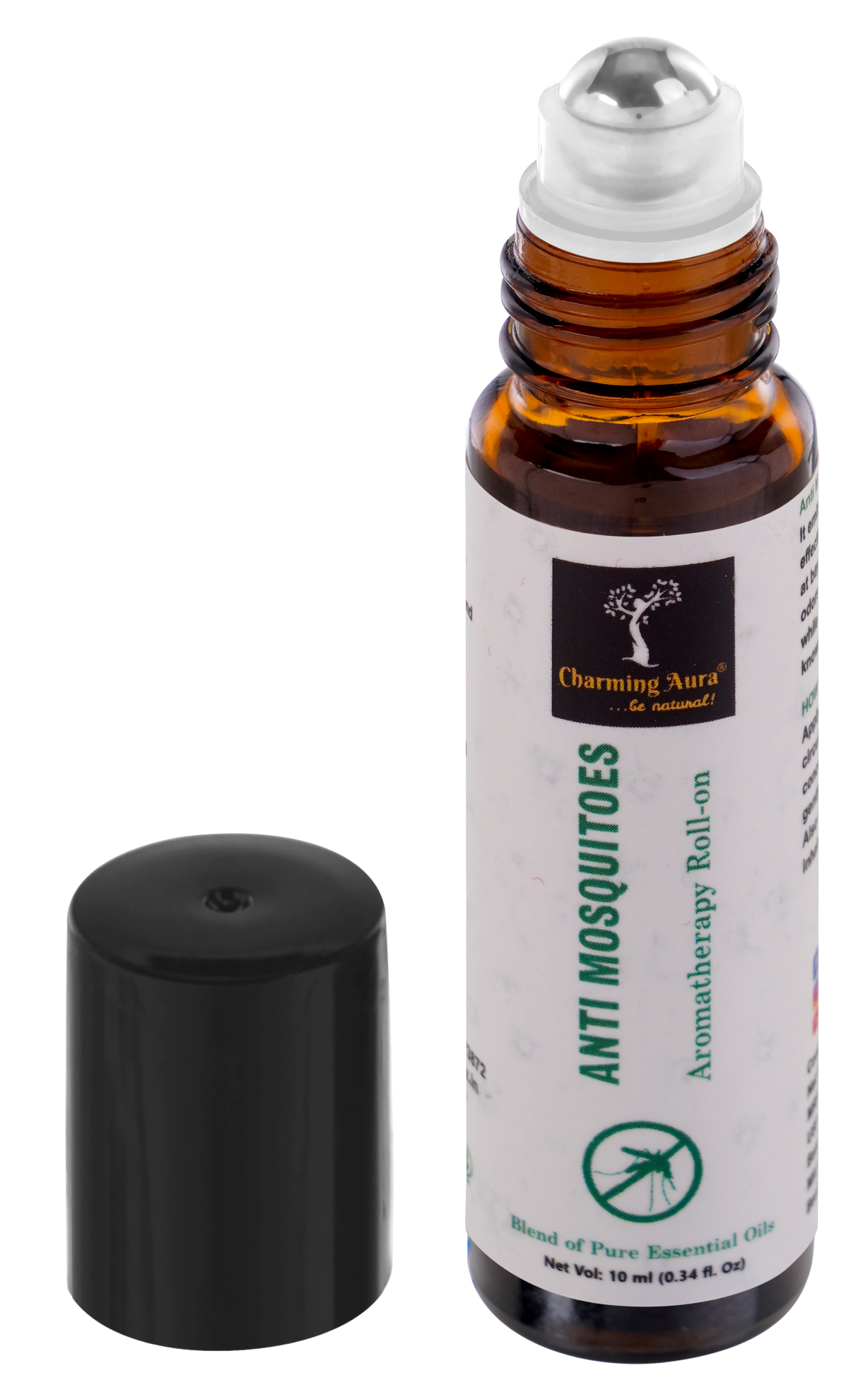 Mosquito Repellent Roll-on | Blend of natural essential Oils | Pleasant scent while effectively keeping mosquitoes at bay | Skin friendly & Kids safe |