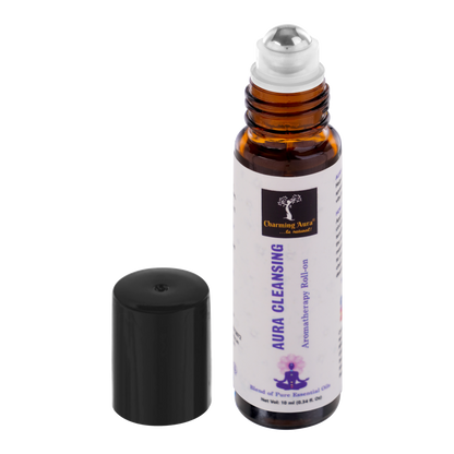Aura Cleansing Aromatherapy Roll-on | Helps to remove negativity & spread positive, energetic vibe to clean your Aura | Miraculous blend of Pure Essential Oils by Charming Aura | 10ml |