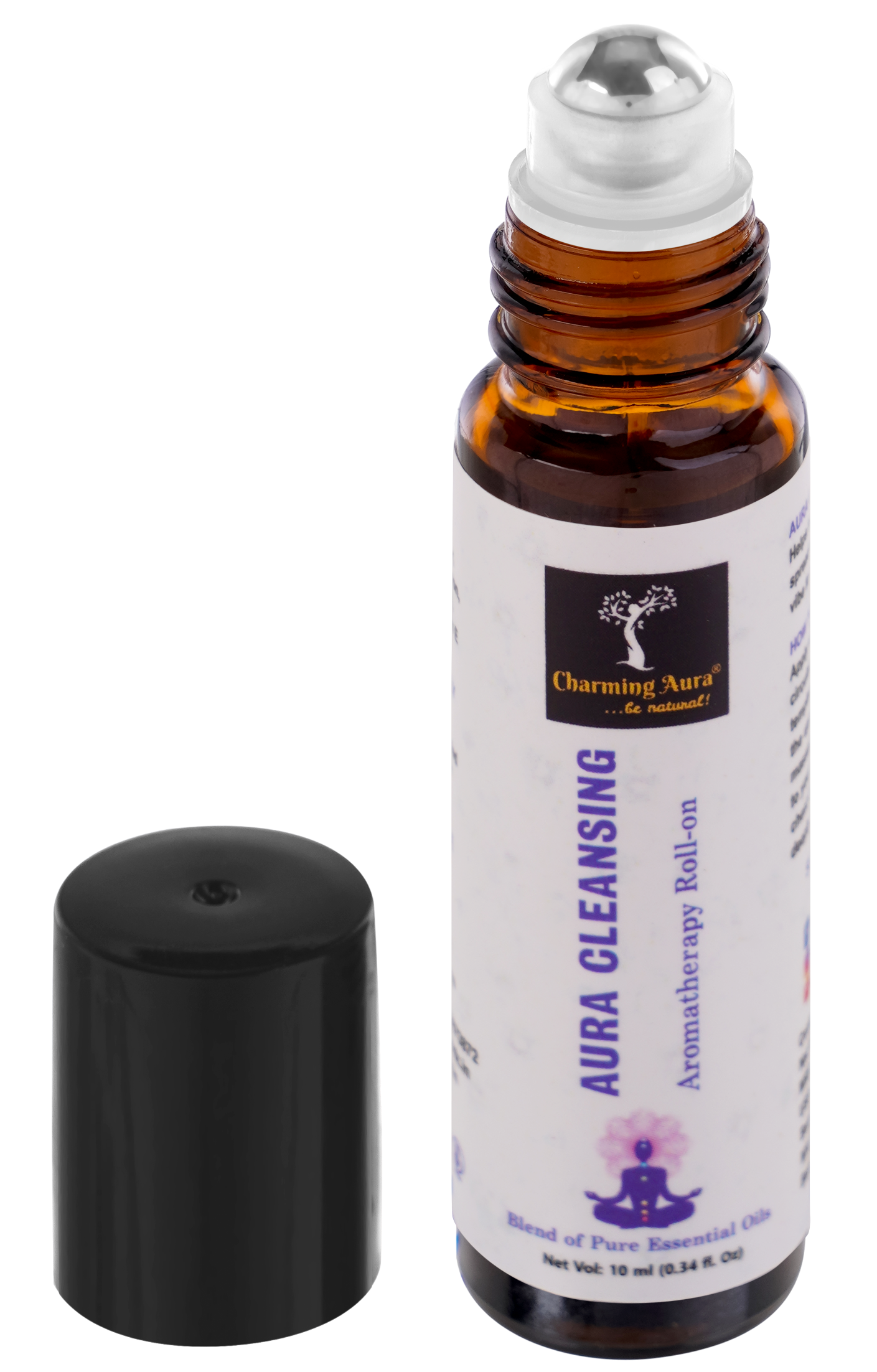 Aura-Reinigungs-Roll-On | Hilft, Negativität zu entfernen und eine positive, energetische Stimmung zu verbreiten, um Ihre Aura zu reinigen | Wunderbare Mischung aus reinen ätherischen Ölen