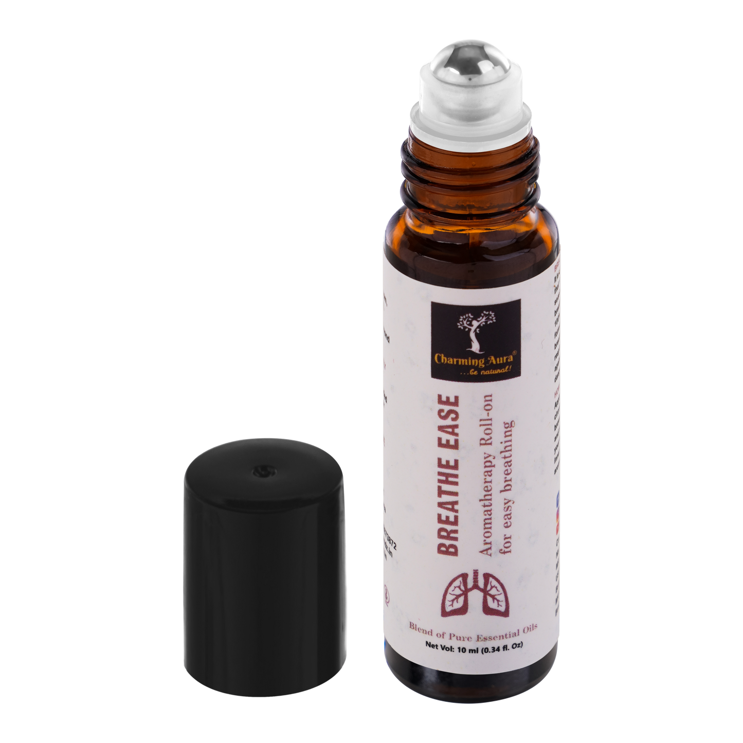 Breathe Ease Roll-on | Blend of Pure Essential Oils | Eucalyptus, Peppermint, Cardamom | Relief for Breathing Difficulties