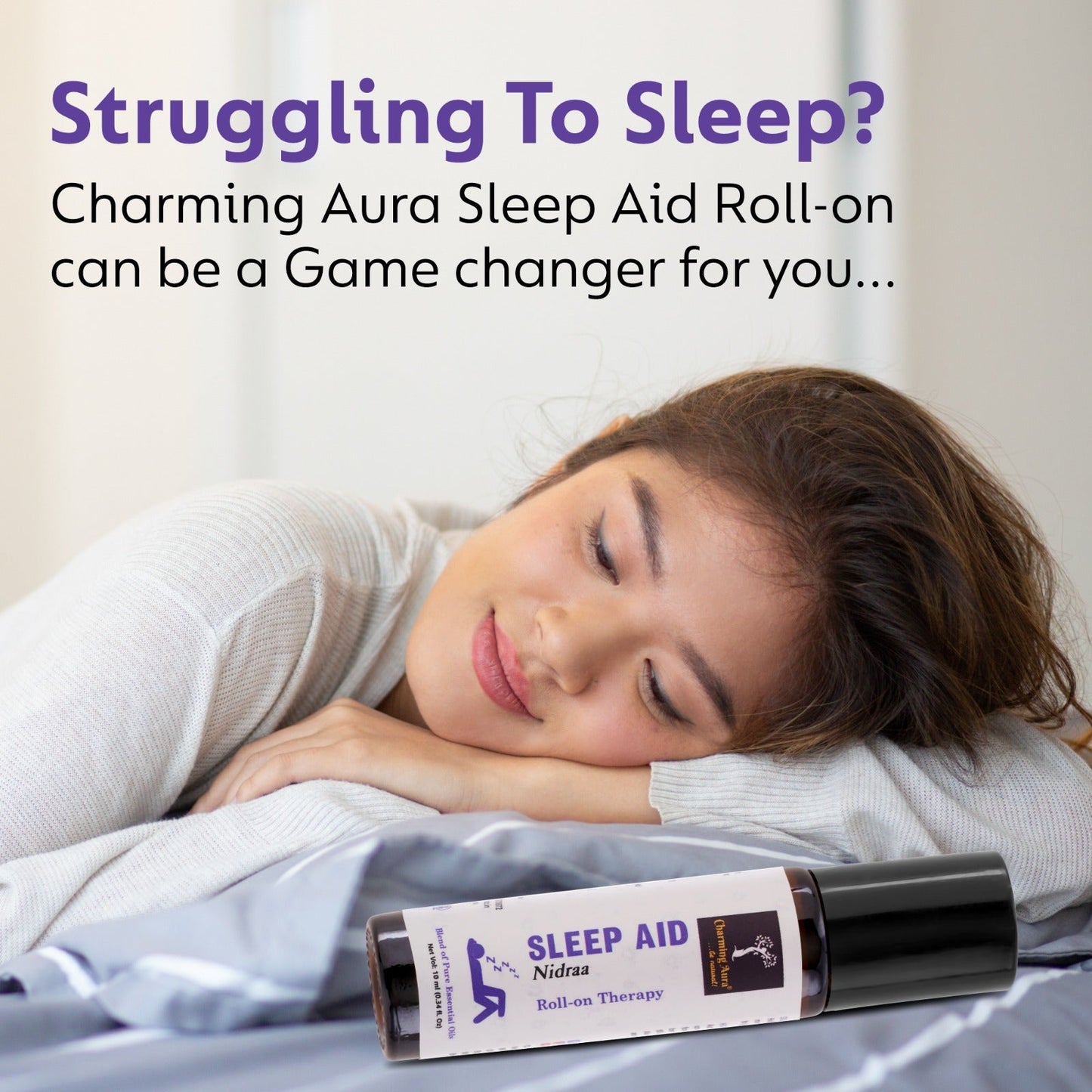 Deep Sleep Aid Roll-on | Insomnia Relief, Stress Relief, Relaxing | Blend of 100% pure and natural essential oils | Easy To Use Roll On
