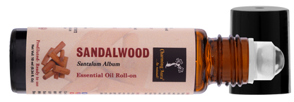 Sandalwood Essential Oil | Roll-on | for Skin Care, Yoga, Meditation, Refreshment, Reiki, Stress relief | 10ml | Prediluted- Ready to use |