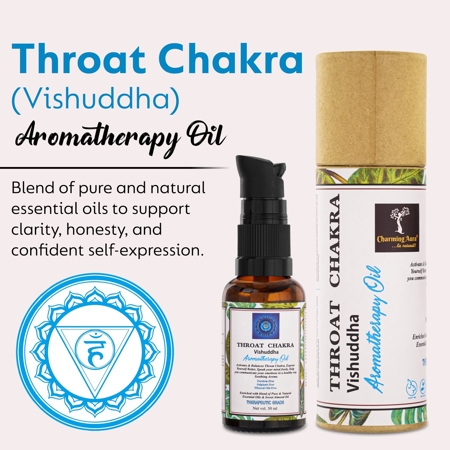 Throat Chakra Balancing Oil - Activates & Balances Throat Chakra