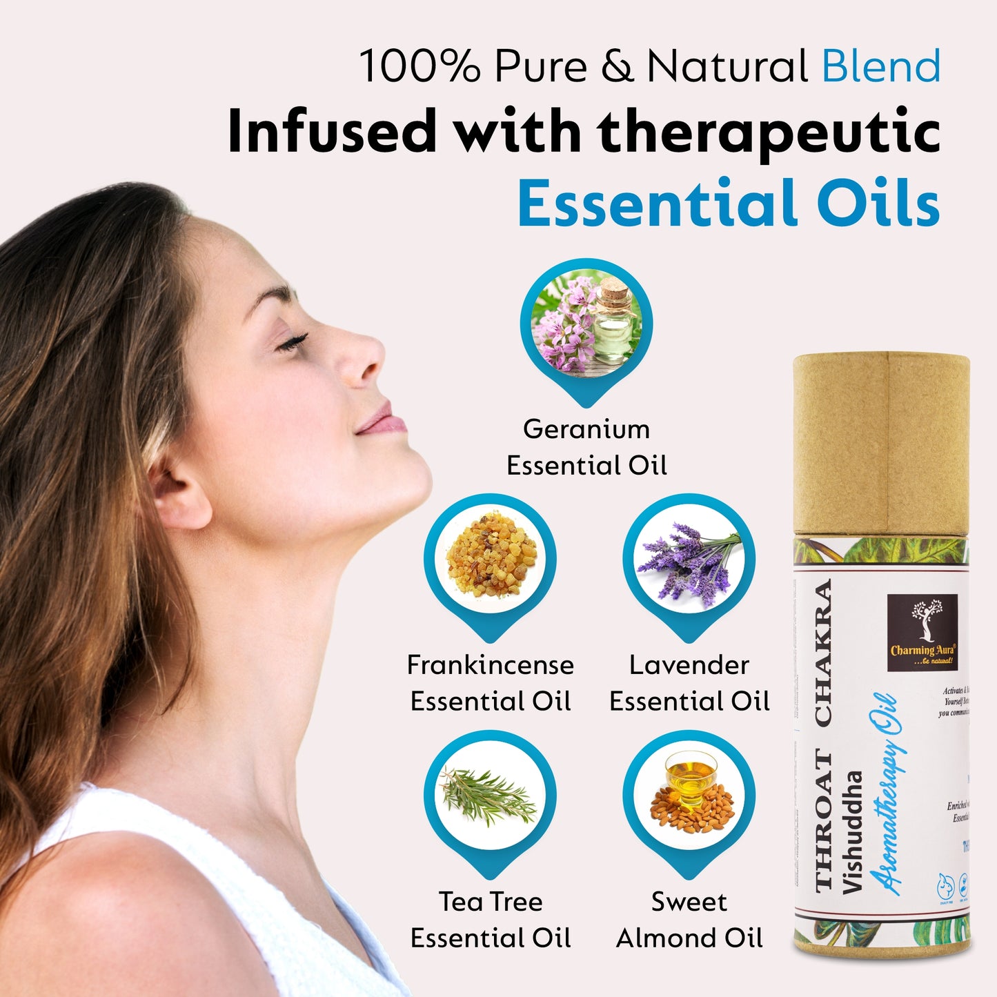 Throat Chakra Balancing Oil - Activates & Balances Throat Chakra