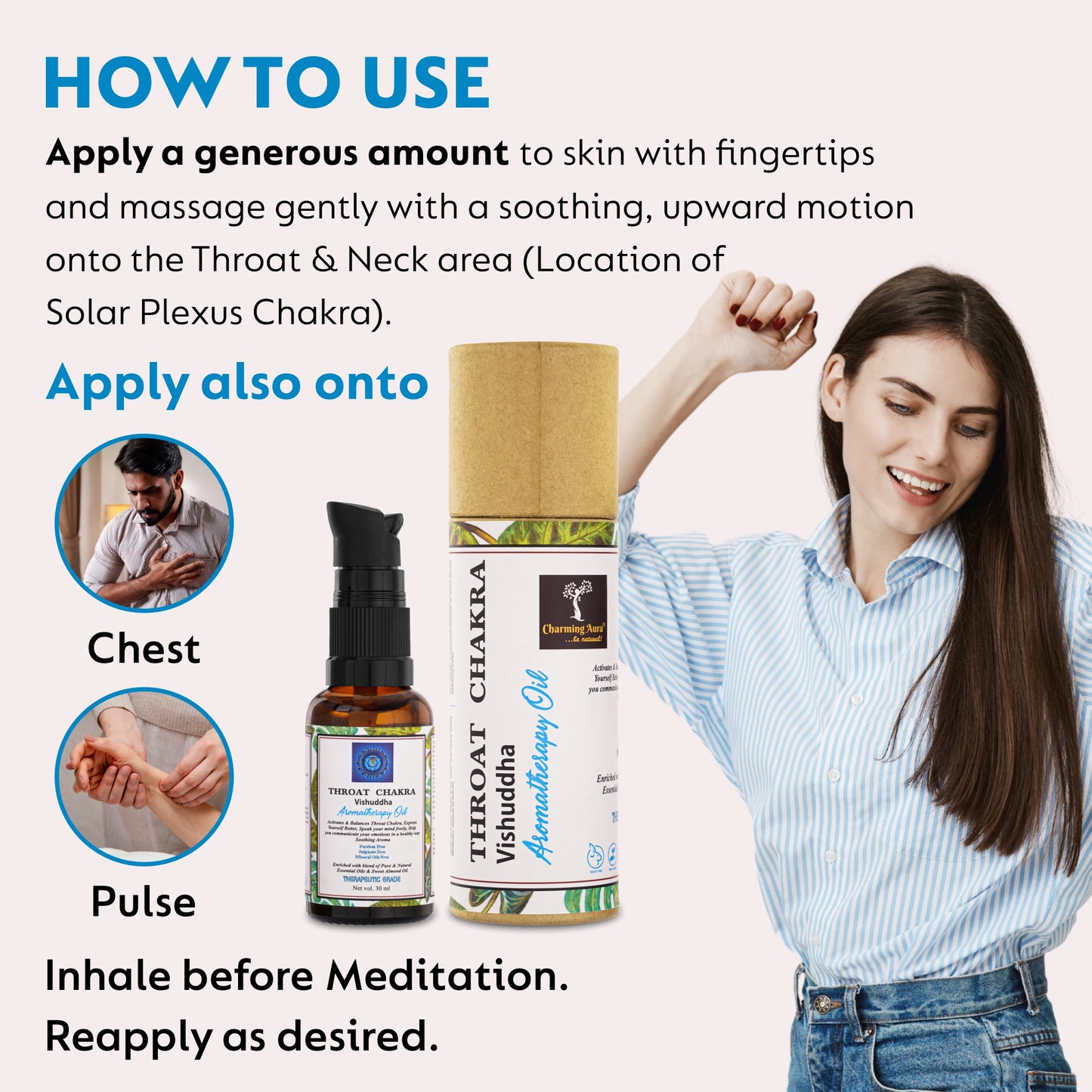 Throat Chakra Balancing Oil - Activates & Balances Throat Chakra