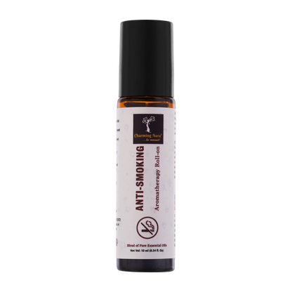 Anti Smoking Essential Oil Blend by Charming Aura | Cuts down the craving of smoking Cigarettes or Tobacco | Helps to quit smoking | 100% Pure & Natural Essential Oils | Roll-on | 10ml | Non-Drowsy Formula | Ayurvedic