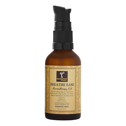 Huile de massage aromathérapie Breathe Ease - Respiration facile, apaise les maux de gorge, améliore la santé respiratoire, combat les bactéries et les germes, réduit l'inflammation - 50 ml