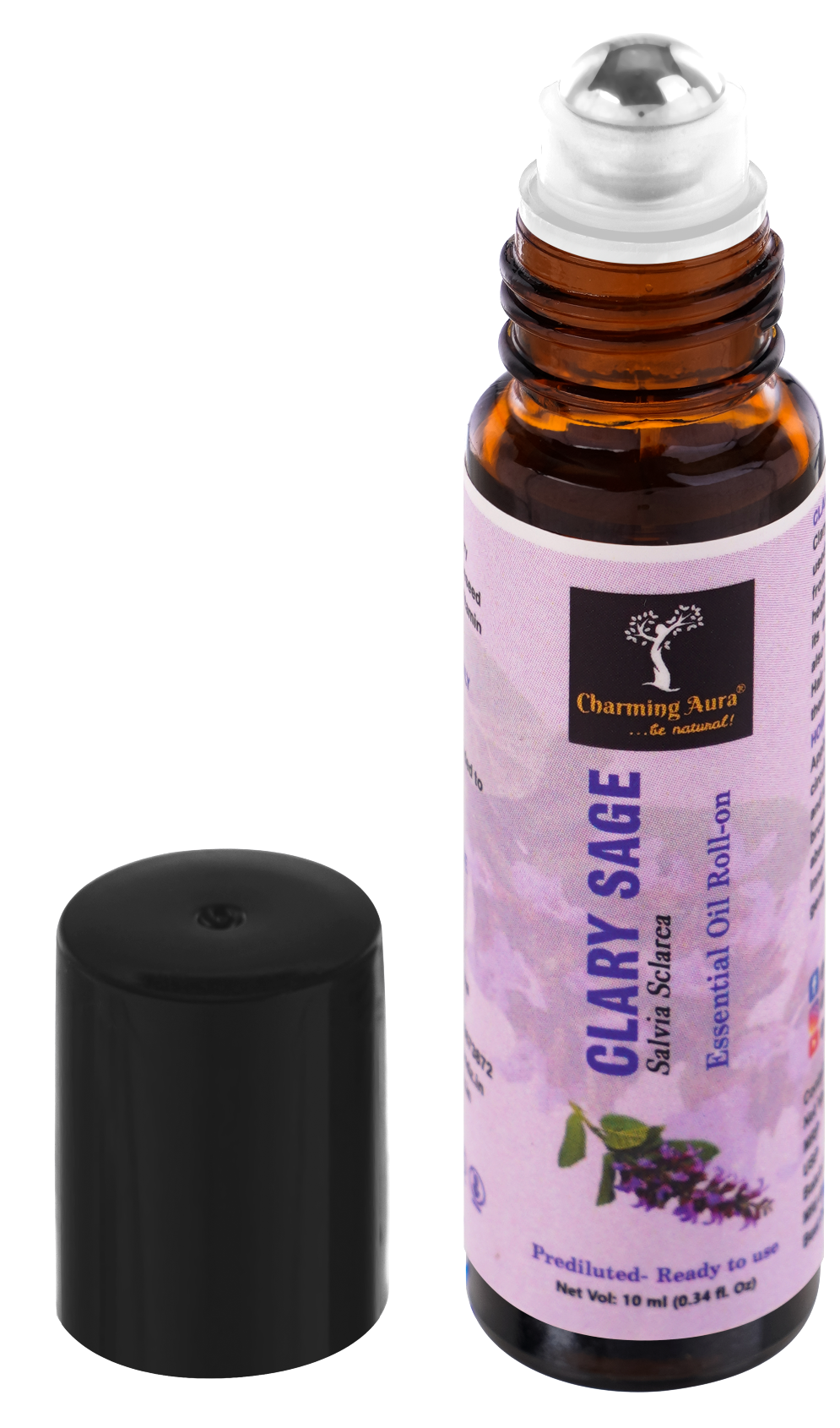 Ätherisches Muskatellersalbeiöl | Roll-on | für Hautpflege, Yoga, Meditation, Erfrischung, Reiki, Stressabbau | 10 ml | Vorverdünnt – gebrauchsfertig |