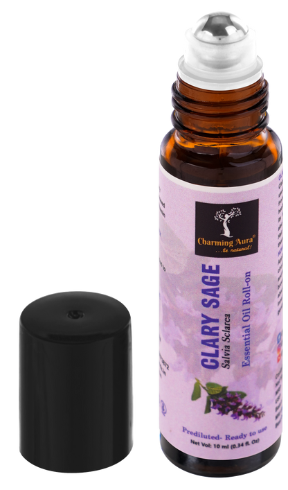 Ätherisches Muskatellersalbeiöl | Roll-on | für Hautpflege, Yoga, Meditation, Erfrischung, Reiki, Stressabbau | 10 ml | Vorverdünnt – gebrauchsfertig |