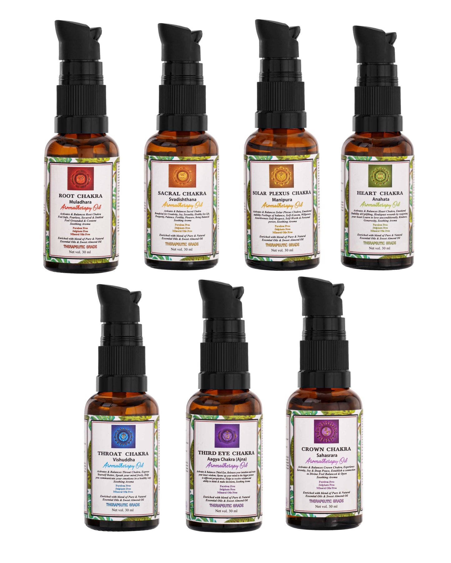Combo of 7 Chakra Balancing Oil