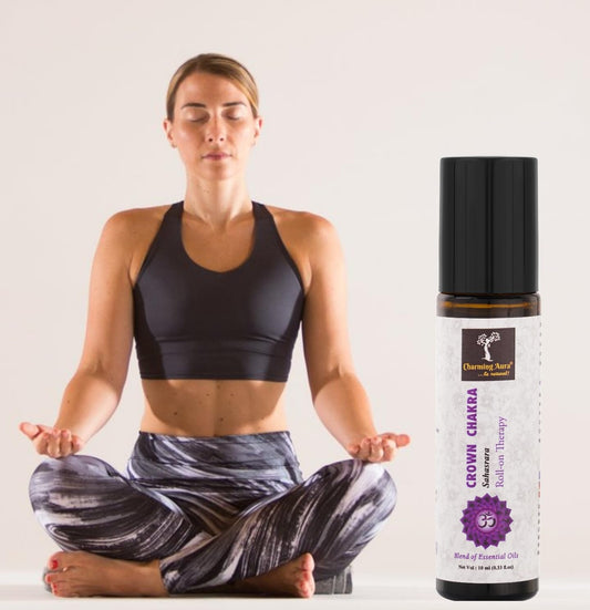 Crown Chakra (Sahasrara) Roll-on Therapy Oil- Blend of Pure & Natural Essential Oils, Enjoy a Feeling of Oneness - 10ml