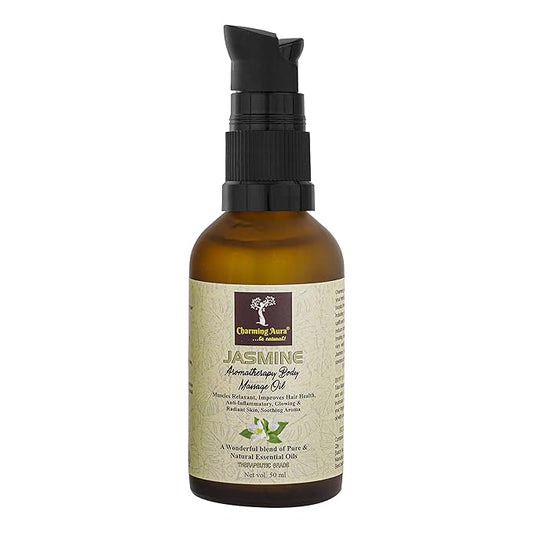 Huile de massage aromathérapie au jasmin - Détend les muscles, antibactérienne, arôme apaisant - 50 ml