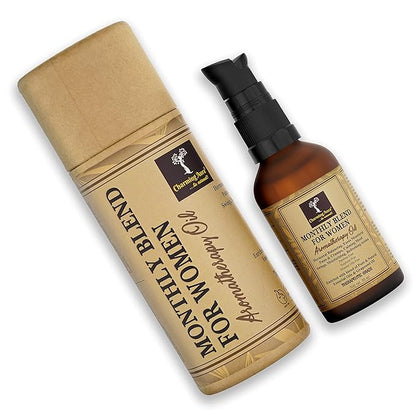 Monatsmischung für Frauen – Hormonausgleich, Beruhigung von Stimmungsschwankungen, Menstruationsbeschwerden und -krämpfen, mit reichhaltigem Davana-Öl und Muskatellersalbeiöl – 50 ml