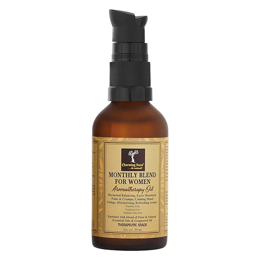 Monthly Blend for Women- Hormonal Balancing, Calming Mood Swings, Menstrual Pains & Cramps, with richness of Davana Oil & Clary Sage Oil