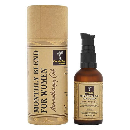Monatsmischung für Frauen – Hormonausgleich, Beruhigung von Stimmungsschwankungen, Menstruationsbeschwerden und -krämpfen, mit reichhaltigem Davana-Öl und Muskatellersalbeiöl – 50 ml