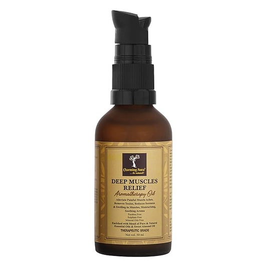 Huile d'aromathérapie pour le soulagement des muscles profonds - Soulage les douleurs musculaires, élimine les toxines, réduit les courbatures et les gonflements musculaires, arôme hydratant et apaisant - 50 ml