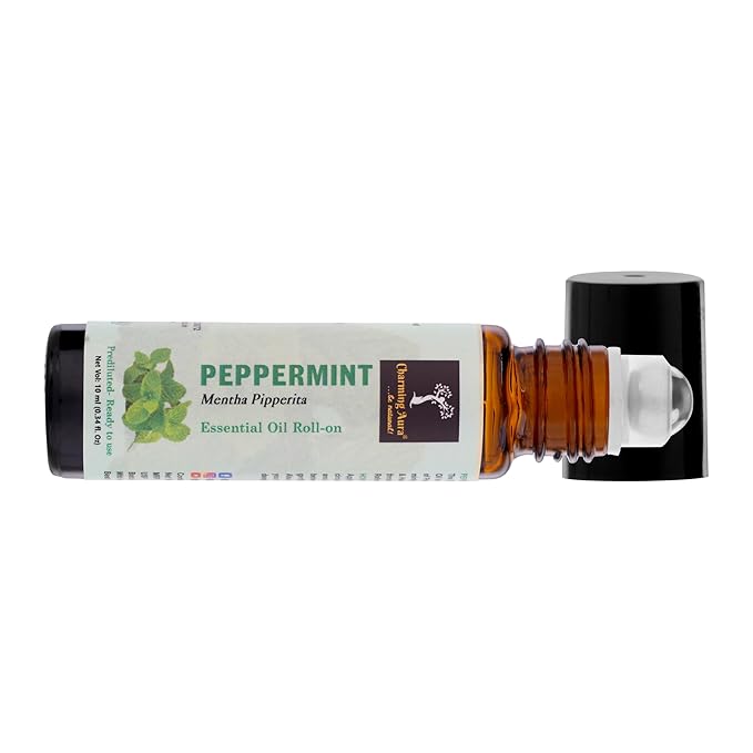 Peppermint Essential Oil | Roll-On | Prediluted ready to use | for Stress relief, Skin Care, Meditation, Headache Relief, Concentration | 10ml