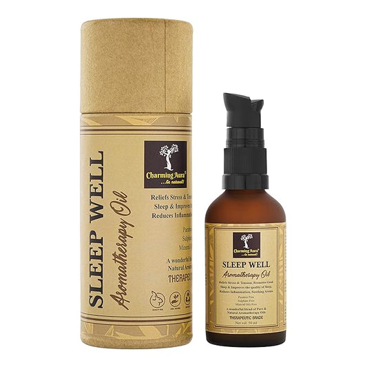 Huile d'aromathérapie Sleep Well - Favorise un bon sommeil, est relaxante, réduit le stress et les tensions, apaise l'esprit et le corps, hydrate et apaise - 50 ml