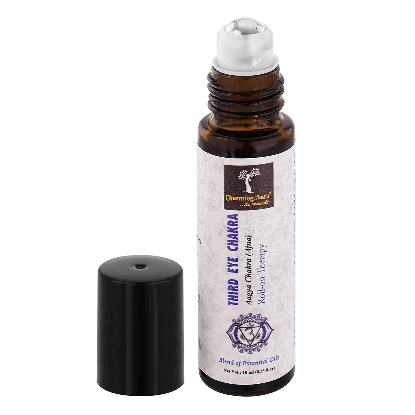 Third Eye Chakra (Aagya Chakra-Ajna) Roll-on Therapy Oil- Blend of Pure & Natural Essential Oils, Foster Mindfulness & Intuitions- 10ml