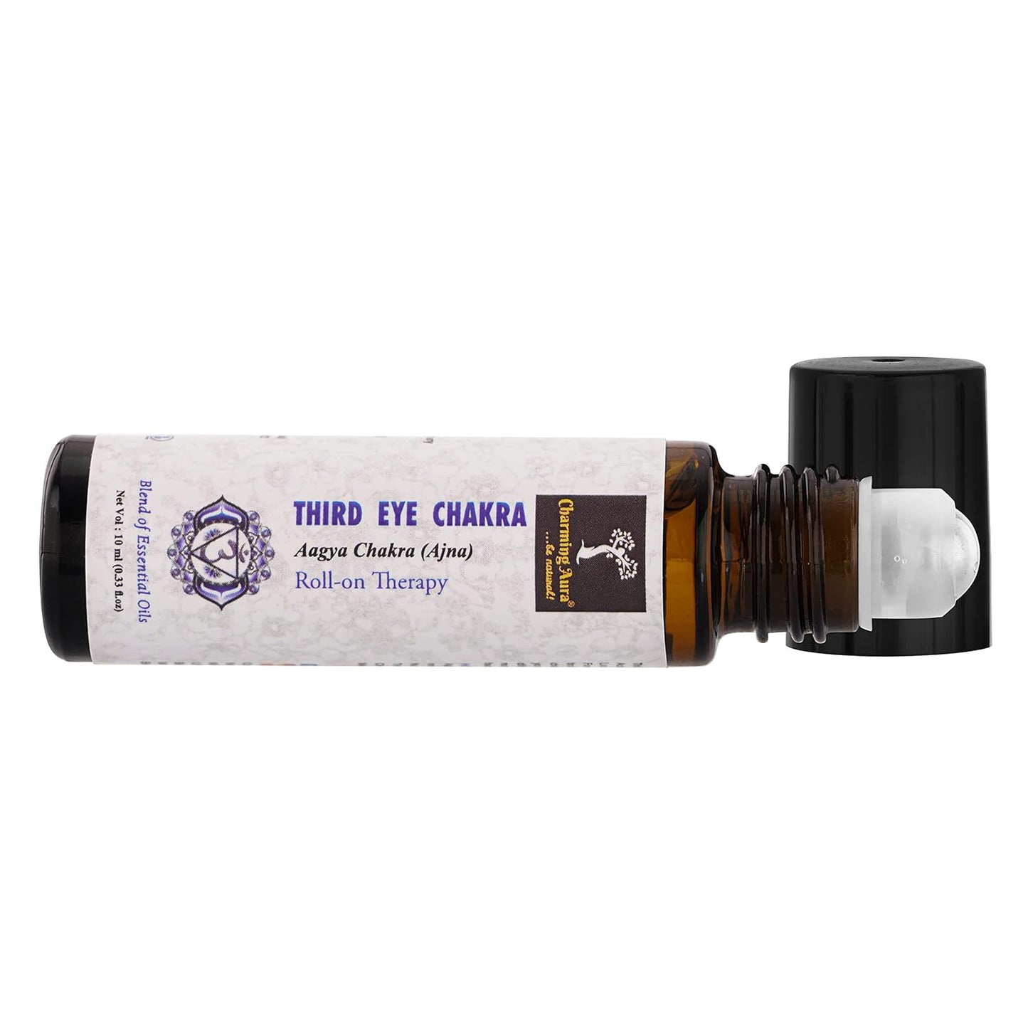Third Eye Chakra (Aagya Chakra-Ajna) Roll-on Therapy Oil- Blend of Pure & Natural Essential Oils, Foster Mindfulness & Intuitions- 10ml